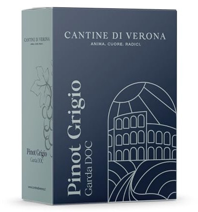 Cantine di Verona - Pinot Grigio Garda Doc - Bag in Box da 10 litri - Vino bianco bag in box