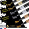 Feutres marqueurs métallisés métalliques, 3 couleurs or, argent, cuivre, pour scrapbooking album photos, dessins, coloriage, multi-supports, avec 8 étiquettes noires autocollantes adhésives en cadeau