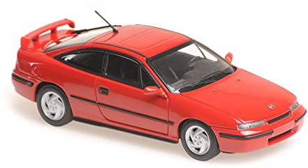 MAXICHAMPS 940045721 1:43 Opel Calibra Turbo 4X4-1992-Red Collectible Miniaturauto, Rot
