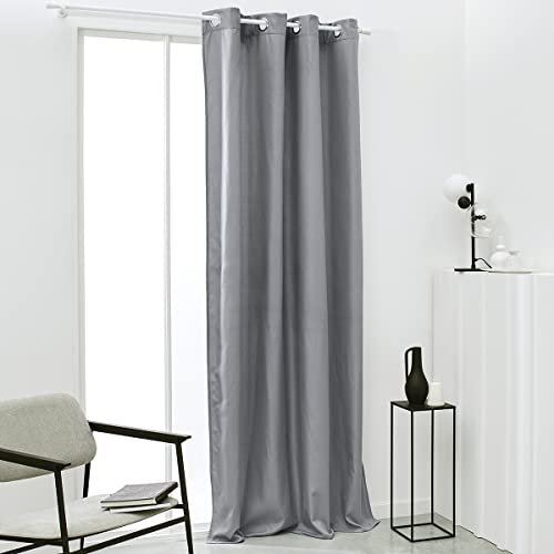 Today Rideau Isolant Thermique 140X240 Uni Essential Acier