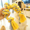 Jouets à mâcher pour chiens agressifs : corde solide de 90 cm avec 5 nœuds pour chiens de grande et moyenne taille en coton indestructible pour chiens de grande race à tirer pour chien de grande race