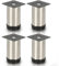 Gimisgu Edelstahl Möbelfüße 4er Set,Runde Möbelfuß Sockelfuß,Höhe 120mm,Höhenverstellbar:15mm,Belastbar bis 250 Kg,Geeignet für Sofa, Bett, Nachttisch, Schrank