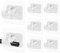 KARBAG 8PCS Self Adhesive Curtain Rod Bracket, No Drill Drapery Hook Holder Nail Free Curtain Rod Holder Curtain Pole Brackets Fixing Rod Holder Towel Rod Hook for Bathroom Kitchen Home (Clear)