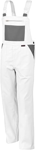 Qualitex Arbeits-Latzhose BW 270 - Größe: 72 - Weiss/grau