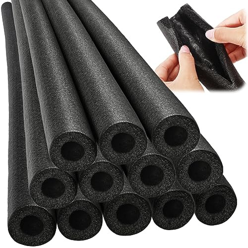 Amylove 12 Stück 3/4 Zoll Rohrisolierung Schaumstoffschlauch 1 m schwarz
