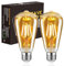 Woowtt Edison Led Bulbs E27, 4W Vintage Screw Light Bulb Warm White 2700K, Dimmable ST64 LED Filament Bulb 40W Equivalent, Retro Style Amber Glass Screw Lamp, 400LM, Pack of 2