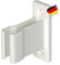 BAUHELD® Kurbelhalter für Kurbelstange [Made in Germany] - Wand-Halterung für Rolladen-Kurbel mit 12 bis 17mm Durchmesser [3 Stück] - Halter mit elastischem Griff - Höhe 25mm - RAL9016