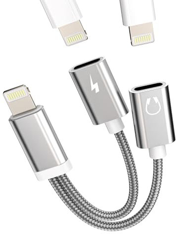 Adattatore Doppio Lightning Jack Per Apple Per iPad Air Per IPhone XR 14 13 Pro Max Cavo AUX Cuffie Accessori Caricatore Audio Headphone SDoppiatore Ricarica Cuffia Autoradio Adapter Cavetto ip-2L