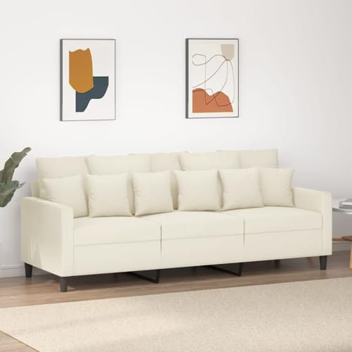Willood 3-Sitzer-Sofa Creme 180 cm Samt
