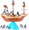 Piratenschiff-Balance-Spielzeug, Balance-Spielzeug, Montessoris Balance-Spielzeug, Brettspiele für Kinder mit Piratenschiff-Pinguin-Design, Balance-Blöcke
