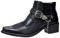 Agiyenna Stivali da Cowboy Western da Uomo Stivali da Moto Stampati in Tinta Unita Stivali da Equitazione Invernali con Fibbia Stivaletti con Tacco a Blocco Stivali Slip-on Casual Stivali da Lavoro