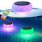 Poolbeleuchtung Solar, RGB+Kaltweiß Led Pool Licht Schwimmende Teichbeleuchtung, RGBW Dimmbar, IP68 Wasserdichte, Led Pool beleuchtung Pool Solar Licht für Pool, Whirlpool, Teich Deko(1pcs)