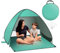 Laneetal Strandmuschel Pop Up mit UV Schutz, UPF 50+ Strandzelt, Automatisches Tragbarer Strandzelt Wurfzelt für für 2-3 Personen Camping Garten Strand，mit Tragetasche (hellgrün, 150 * 120 * 110)