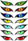 7 Paia Di Adesivi Per Gli Occhi Di Gatto Simulati, Adesivi Per Gli Occhi Riflettenti, Adesivi Decorativi Creativi, Adatti Per Motociclette, Caschi, Automobili.