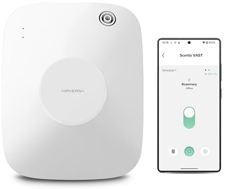 Airversa Smart Scent Air Machine, Wasserloser Aromadiffuser 400ml für Großräume bis 185m², Ideal für Aromatherapie mit ätherischen Ölen in Heim & Gewerbe ANA