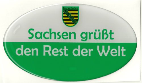 Auto Aufkleber Sachsen grüßt den Rest der Welt Motiv Auswahl möglich Sachsen 12x7cm