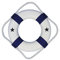 Hampton Nautical Dekorativer Rettungsring, 25,4 cm, Blau