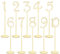 NUOLUX 1-10 Holz Tischnummern Holzform Tischnummern Stick Basis-Set für Hochzeit Geburtstagsparty