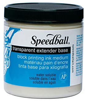 Speedbal Transparent Extender Base for Block Printing Ink, 8 Ounces