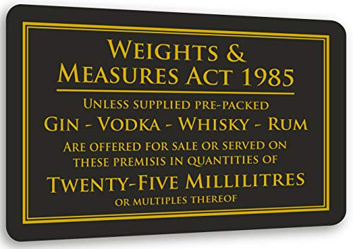 mileta signs drinkstuff Pub Laws Sign Set with Weights & Measures Act Signs | UK Licencing Act Signs, Wine By The Glass Signs, Shot Measure Signs