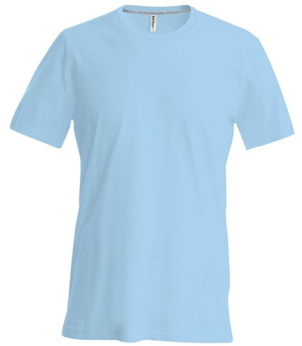 Kariban Mens Slim Fit Short Sleeve Crew Neck T-Shirt (L) (Sky Blue)
