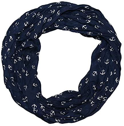 Anker Marine Damen Seide Loop Schal (marine blau)