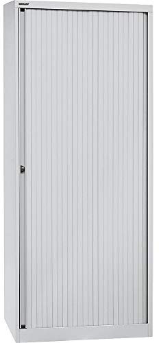 BISLEY | Euro-Rollladenschrank | Breite 800 mm | 4 Fachböden | lichtgrau