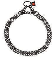 HS SPRENGER 4022853191960 Doppelkette 2mm x 60cm INOX. schwarz, Negro