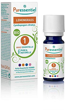 Puressentiel - Huile Essentielle Lemongrass - Bio - 100 pourcent pure et naturelle - HEBBD - 10 ml