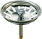 Excenter-Siebkörbchen - Universal-Siebkorb (Ø 81 mm) + Hubstange (Ø 8 x 38 mm bis max. 58 mm) - mit Dichtung (Ø 43 mm) - passend für Küchenspülen mit Excenterbedienung - 3,5 Zoll-Ablaufventil