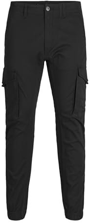 JACK & JONES JPSTPAUL JJFLAKE AKM 542 NOOS JNR, Pantaloni Cargo Bambini e ragazzi, Nero (Black Black), 164