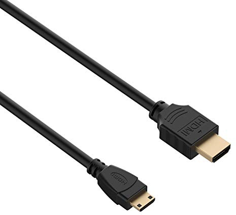 Mini HDMI to HDMI 2m / 6.2 ft Lead Connect Camera Tablet HDTV, LCD, Plasma, Monitor, Projector with HDMI Port
