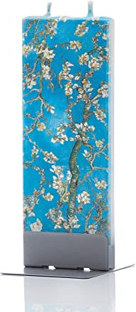 Flatyz Flache besondere Kerzen Van Gogh - Mandelblüte. Handgemacht, geruchsneutral. Kerzen Lange brenndauer 3-4 Stunden, 60x10x150mm. Perfekt als besonderes Geschenk, Kerzen deko.