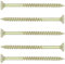 Spanplattenschrauben 3,5x30 mm - 10 Stück - TX15 (I-Stern) - Senkkopf/Teilgewinde/Fräsrippen - gelb verzinkt - SC200 | SC-Normteile