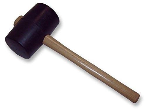 Mallet, Rubber - Black 1100G, Handle Type Wood, Head Type Soft Face, Thor Hammer - Black Rubber Mallets, Weight 1.1Kg, Hammer Type Mallet