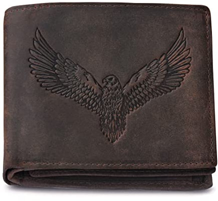 URBAN FOREST ZEUS Leder Geldbörse & Zubehör Set für Herren Vintage Braun Two Fold Wallet, Braun, Zweifach gefaltete Brieftasche