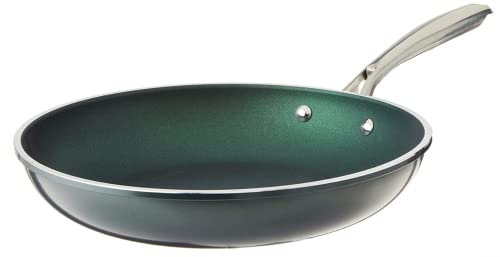 Granitestone Sartén verde con revestimiento mineral y diamante ultra antiadherente, duradero, mango de acero inoxidable, apto para horno y lavavajillas, 100% libre de PFOA, 10 pulgadas (7382)