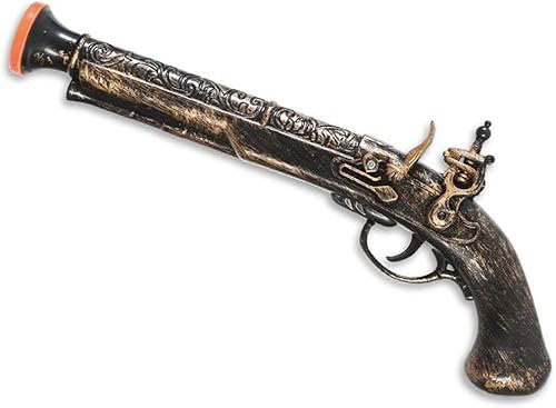 KarnevalsTeufel Piratenpistole Kunststoff Seeräuber Kapitän Waffe Spielzeugwaffe Karibik Räuber Captain