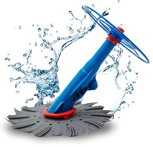 HAFIX® Vacuum Poolsauger Poolsauger Cleaner Reiniger Poolbodenreiniger halbautomatische Reinigung. Pool Bodensauger Staubsauger für Whirlpool Poolboden & -Wand. Semi Automatic Poolstaubsauger 3,8-5m³.