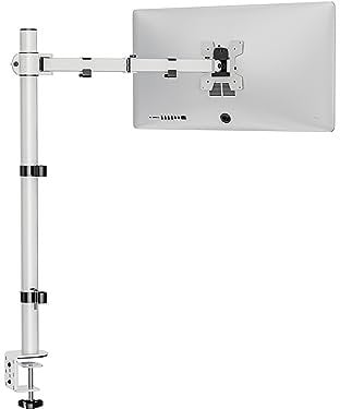WALI Single Monitor Arm for Screen Up to 32 Inch, Extra Tall Articulating Monitor Mount, Desk Monitors Stand with Tilt Swivel Rotate, Holds Screen Up to 10 kg, VESA 75 & 100mm, White (M001XL-W)