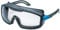 uvex i-guard - Schutzbrille für Arbeit und Labor - Transparent/Anthrazit-Blau