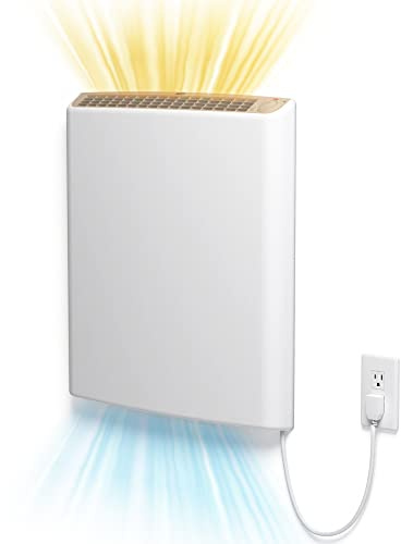 Envi Plug-in Electric Panel Wall Heaters for Indoor Use, Energy Efficient 24/7 Heating w/Safety Sensor Protection, Patented Quiet Fan-less Design, Easy 2-Min Install, Space Heater, Made in USA