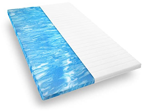Mister Sandman Gel Topper 80x200, orthopädischer Topper aus Gelschaum für bequemes Liegen, weiche und atmungsaktive Matratzenauflage, Gelschaummatratze Öko-Tex geprüft, Höhe ca 5 cm, Mikrofaserbezug