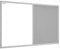 ALLboards Kombitafel 2 in 1 Magnettafel & Grau Kork-Pinnwand 90x60cm, Holzrahmen Grau Lackiert, Whiteboard Korktafel Kombitafel