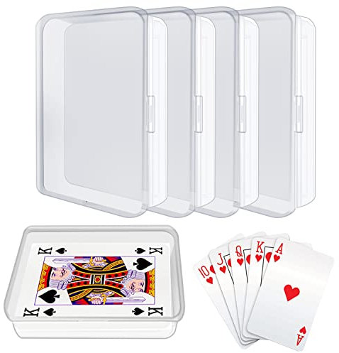 IOKUKI Lot de 4 étuis vierges en plastique transparent pour cartes bancaires, cartes de visite, cartes de jeu, cartes PTCG