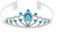 Kid Girl Prinzessin Prom Krone Strass Kristall Hochzeit Party für Geburtstag Prom Pageant Halloween Kostüm Cosplay (hellblau)