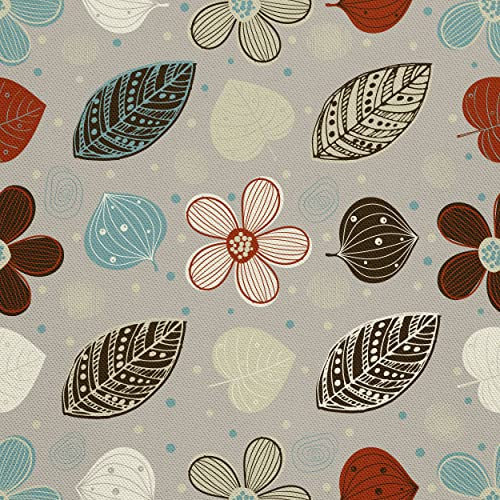 HEKO PANELS Stoff Oxford Wasserdichte Meterware Canvas-Stoff Polyester Stoff Zum Nähen Nähstoffe Möbelstoffe Dekostoffe Handwerken Wasserabweisend Blickdicht Blätter Bunt 2 Meter 155 x 200 cm