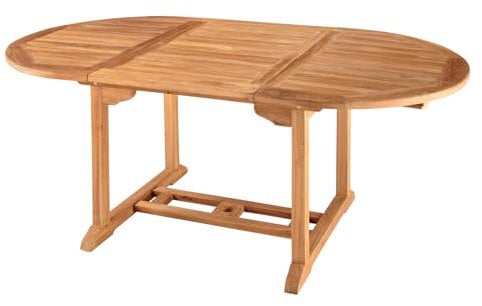 riess-ambiente.de Ausziehbarer Gartentisch Empire Teak 120-180cm Natur Teakholz oval