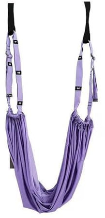 Aerial Yoga Rope for Back Pain, Waist Back Leg Stretch Strap, Yoga Fitness Band, Leg Stretching Assist Trainer, Swing Stretching Strap Yoga Belts (Purple)