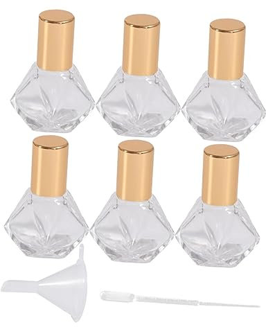 DRESSOOS 8stücke Teiliges Glas-rollflaschen Für Ätherische Öle Mit Dicht Schließendem Deckel Nachfüllbare Parfüm-fläschchen Praktische Subpackaging Flaschen Für Reisen Und Täglichen Gebrauc